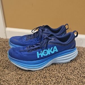 Hoka Blue Athletic Shoes with Cushioned Sole